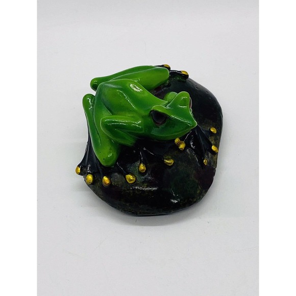 Frog on rock May rich company Figurine Approx 3"x 2.25". - Picture 12 of 15